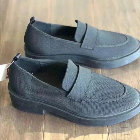 Steven New York by Steven Madden, Brynn Chunky Heeled Slip-on Loafers -Black 9.5 - Picture 6 of 6